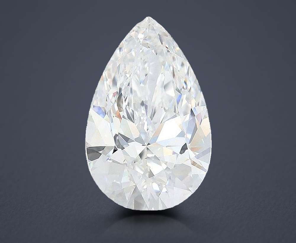 6.08 Carat Pear Lab Diamond