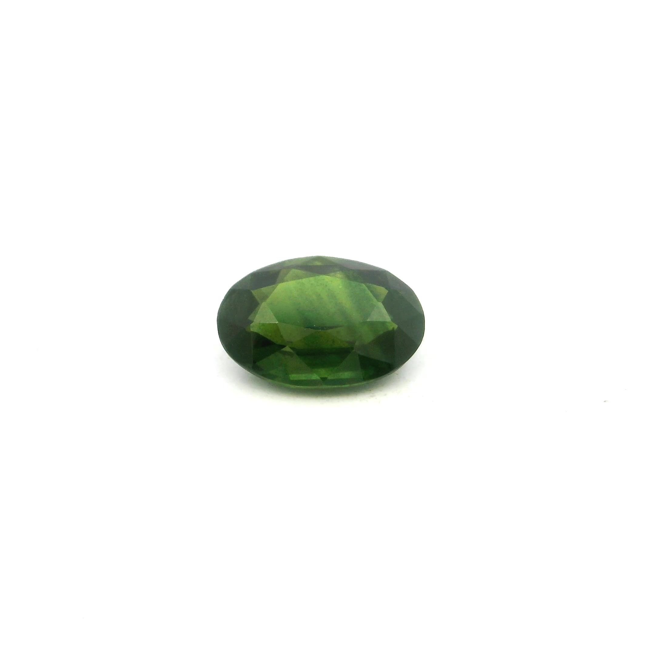0.93 Carat Green Oval Sapphire