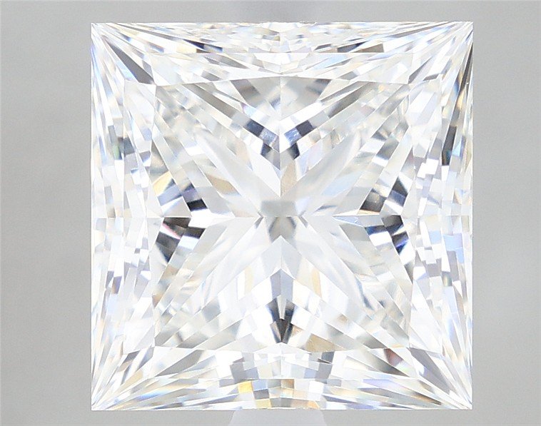 3.60ct F VVS2 Rare Carat Ideal Cut Princess Lab Grown Diamond
