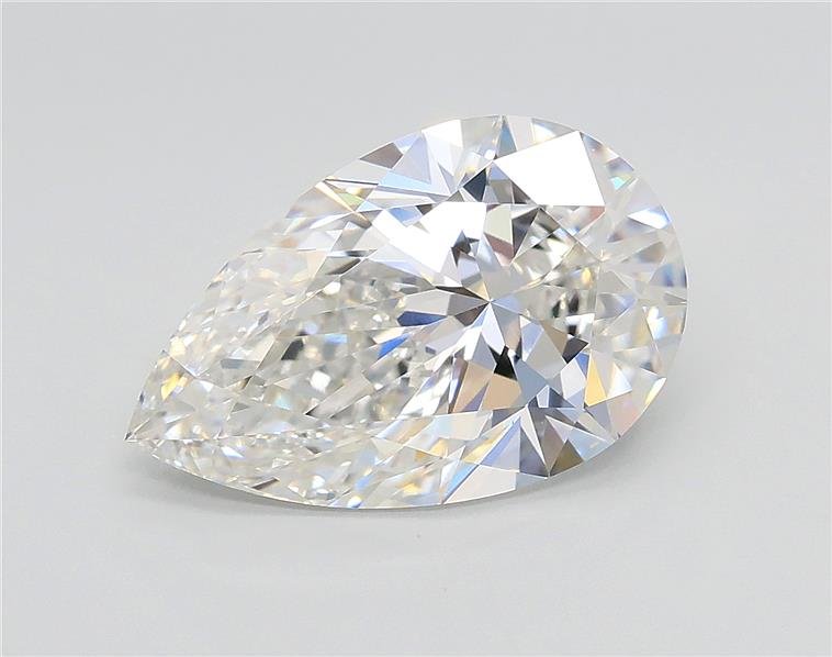 3.09ct G VVS2 Rare Carat Ideal Cut Pear Lab Grown Diamond