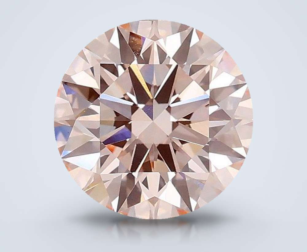 1.53 Ct. Fancy Intense Pink Round Lab Diamond