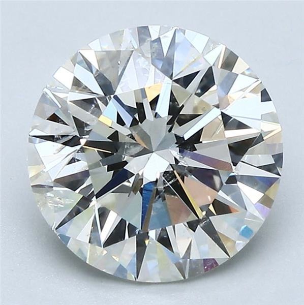 3.04ct J SI2 Very Good Cut Round Diamond