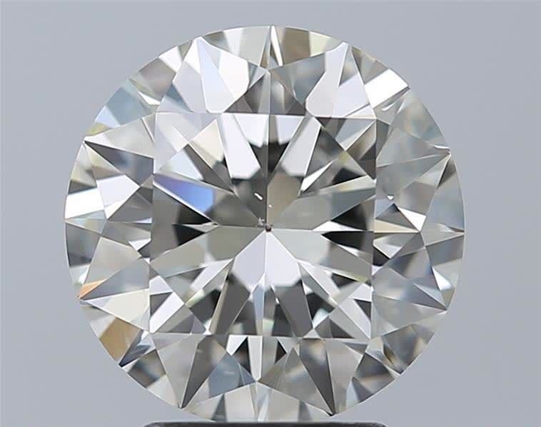 3.08ct K VS2 Rare Carat Ideal Cut Round Diamond