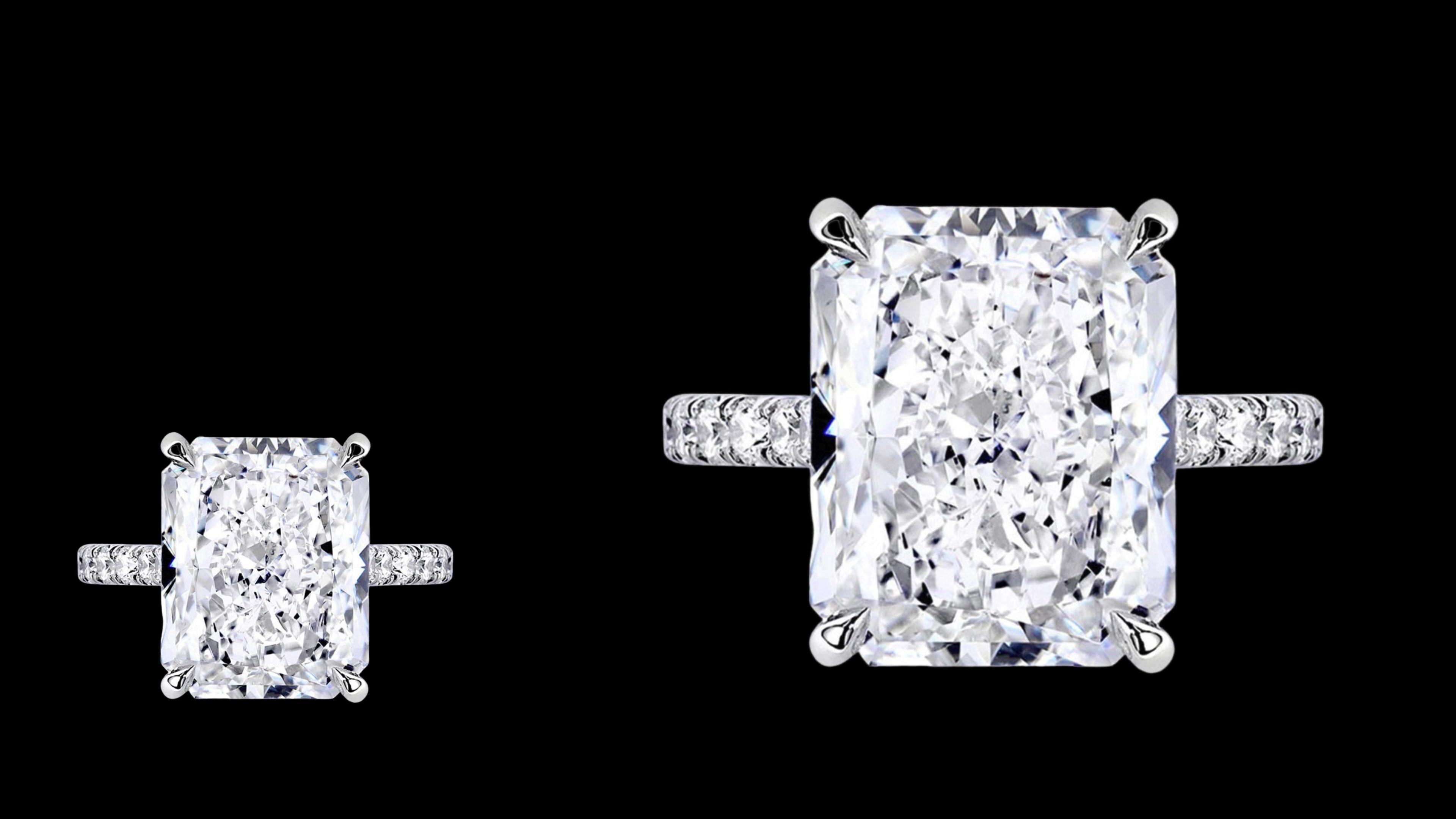 10.03ct G SI1 Rare Carat Ideal Cut Radiant Diamond