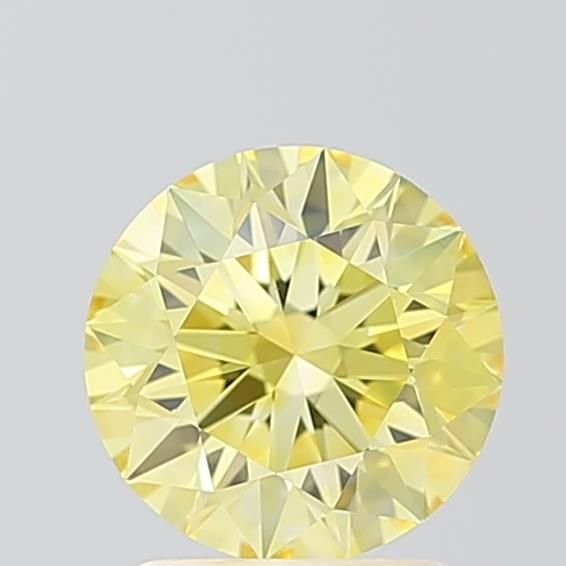 1.55 Ct. Fancy Intense Yellow Round Lab Diamond