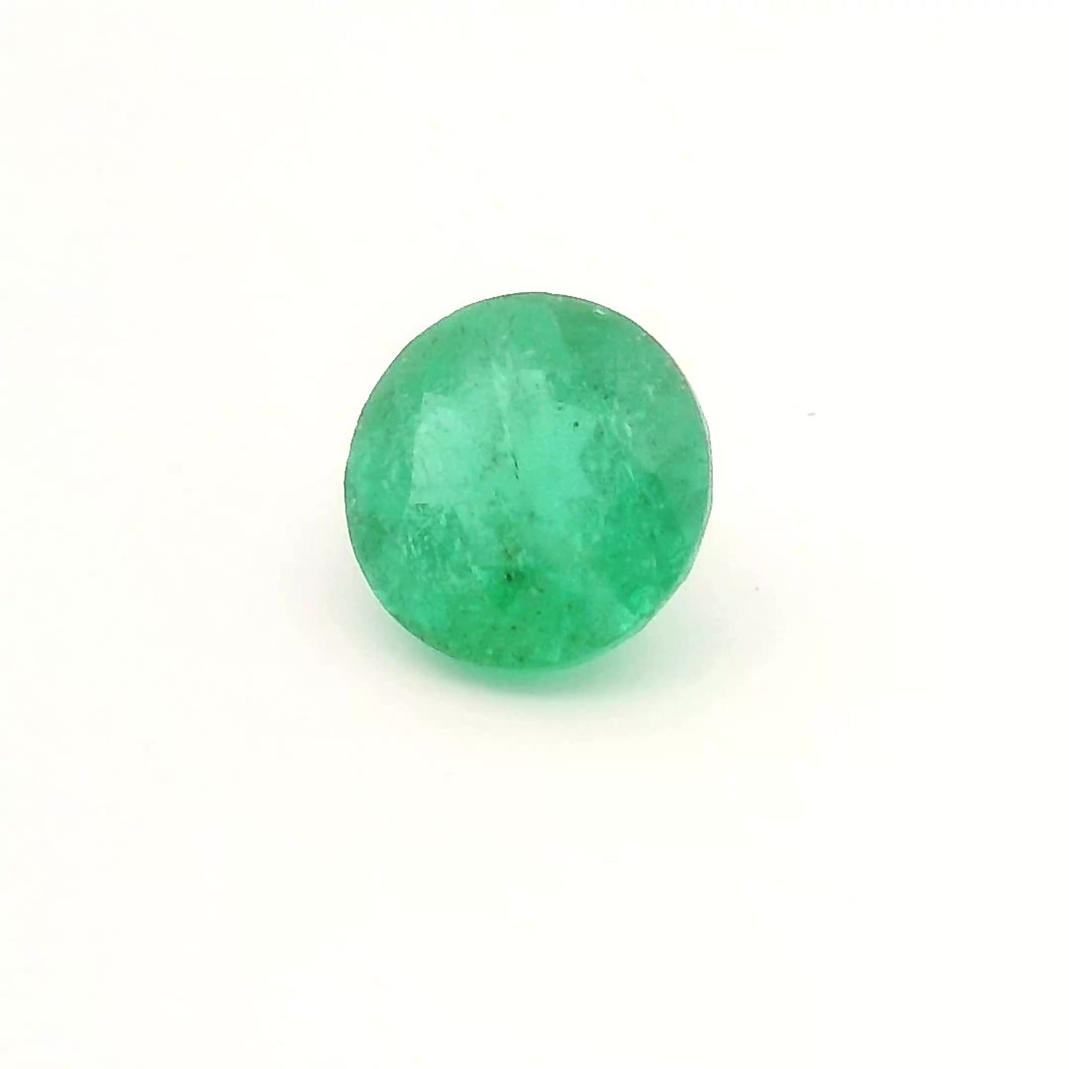0.99 Carat Green Round Emerald