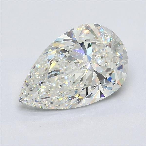 3.01ct H VS2 Rare Carat Ideal Cut Pear Diamond