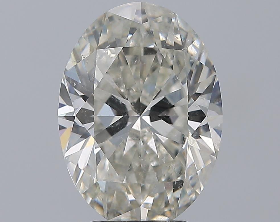 3.86ct H SI2 Rare Carat Ideal Cut Oval Diamond