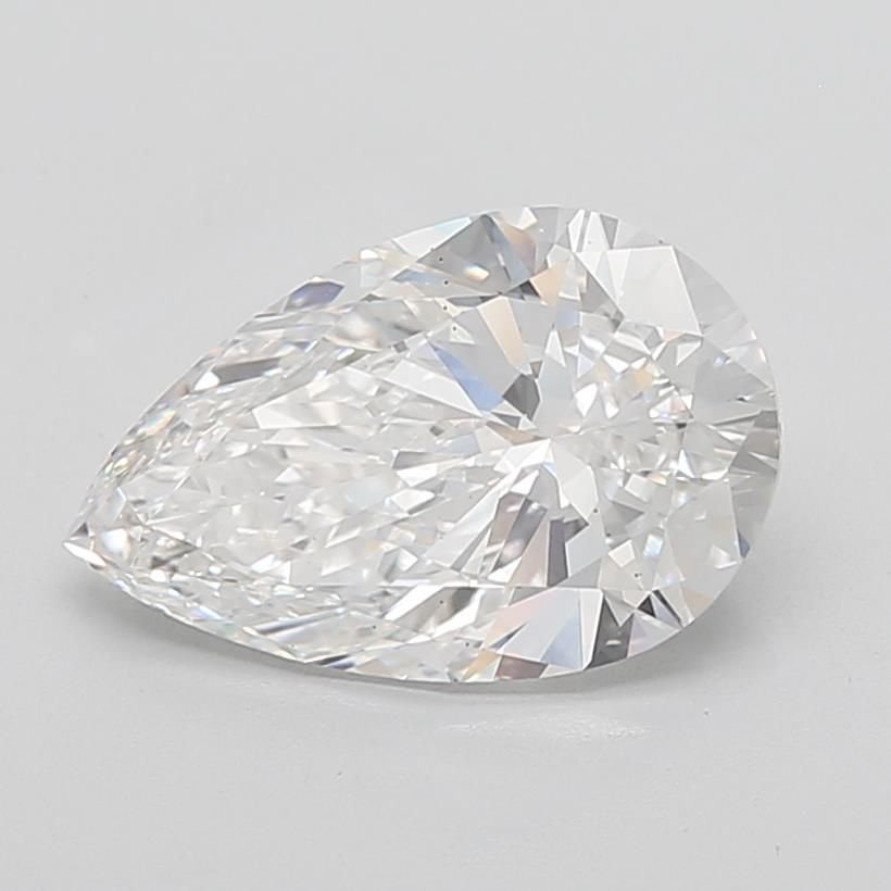 5.04ct F VS2 Rare Carat Ideal Cut Pear Lab Grown Diamond