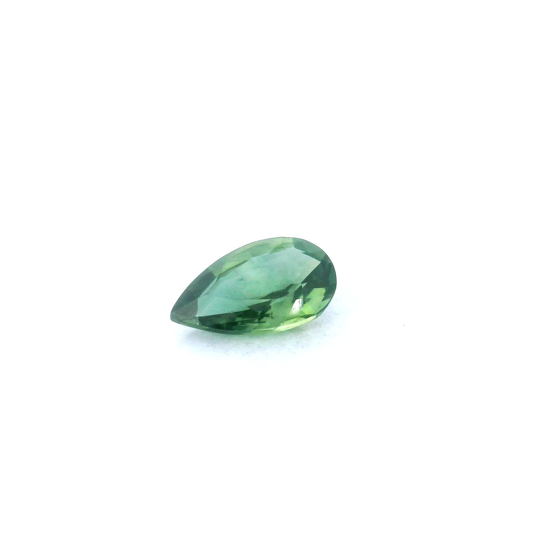 0.60 Carat Green Pear Sapphire