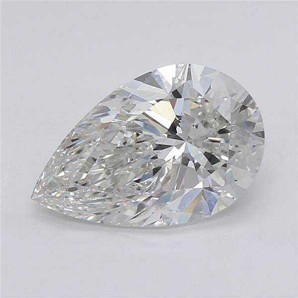 3.02ct H VS1 Rare Carat Ideal Cut Pear Lab Grown Diamond