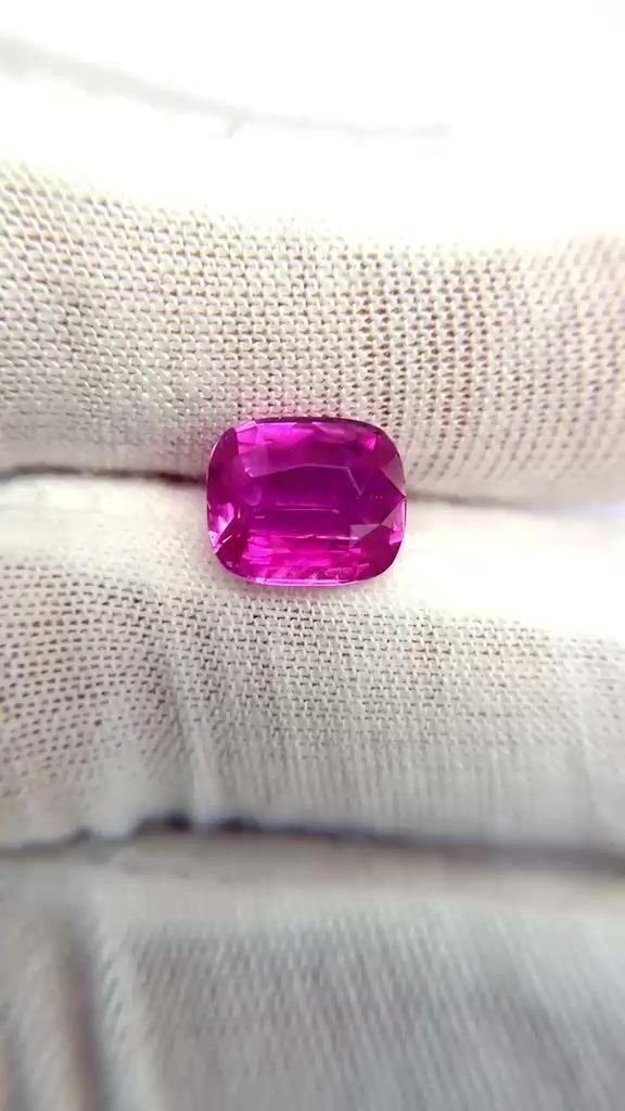 5.06 Carat Pink Cushion Sapphire