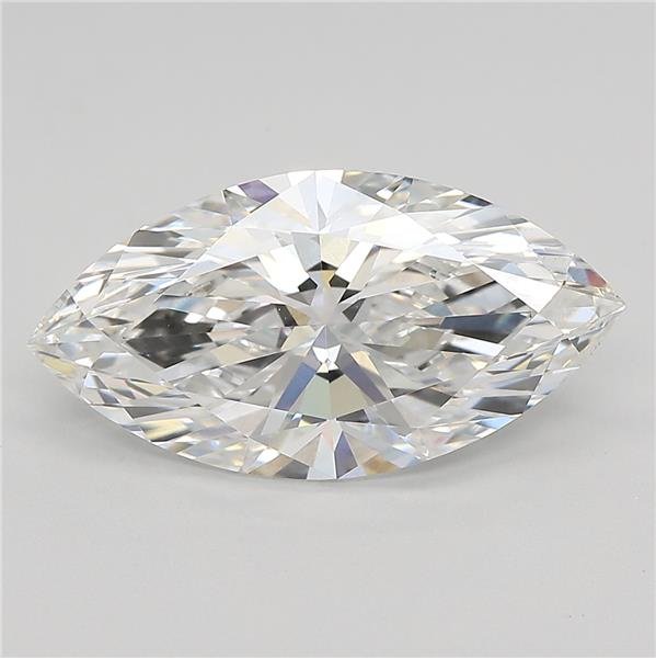 3.31ct F VVS2 Rare Carat Ideal Cut Marquise Lab Grown Diamond