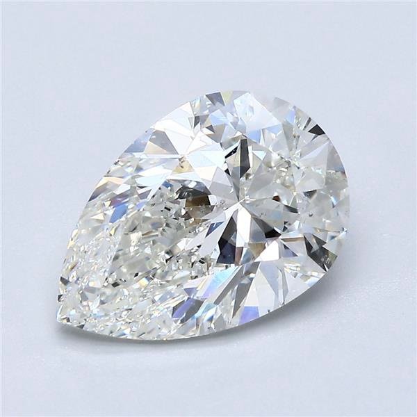 3.05ct I SI2 Rare Carat Ideal Cut Pear Diamond