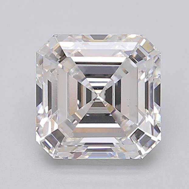 2.14ct F VS1 Rare Carat Ideal Cut Asscher Lab Grown Diamond