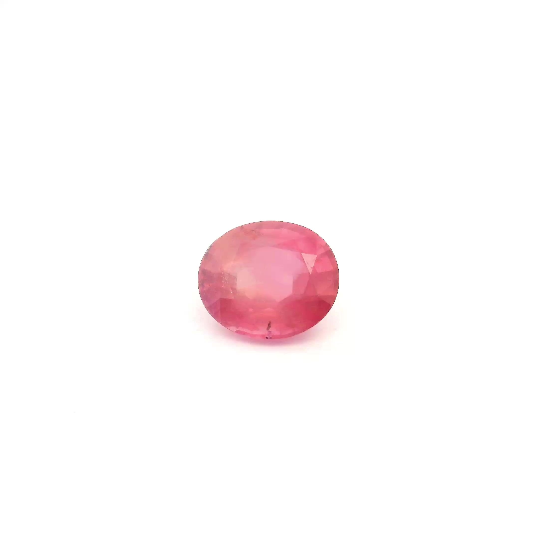 1.30 Carat Light Pink Oval Sapphire