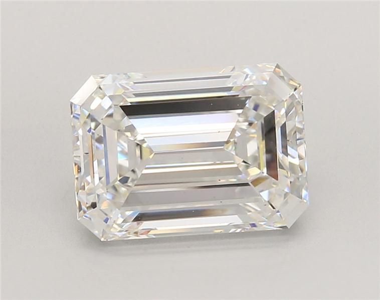 4.02ct F VS2 Rare Carat Ideal Cut Emerald Lab Grown Diamond