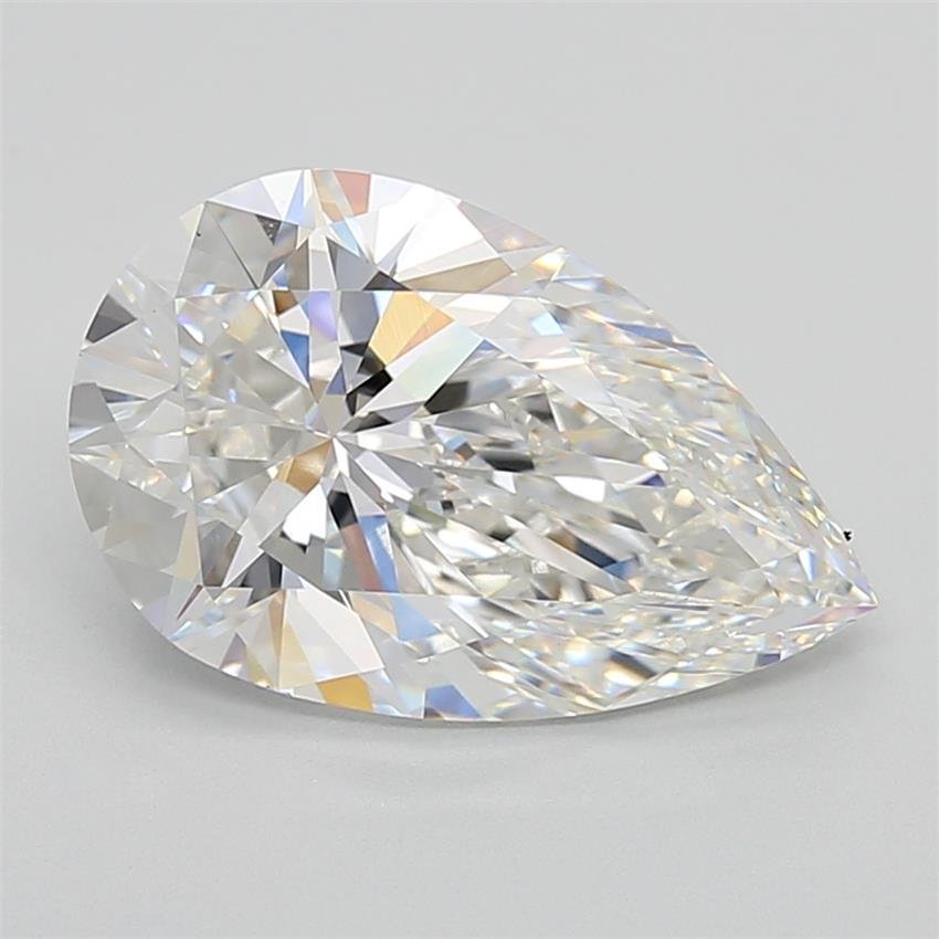 5.05ct F VVS2 Rare Carat Ideal Cut Pear Lab Grown Diamond