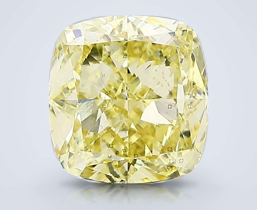 3.00 Ct. Fancy Intense Yellow Cushion Lab Diamond