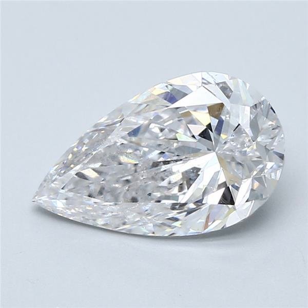 3.03ct E SI2 Excellent Cut Pear Diamond