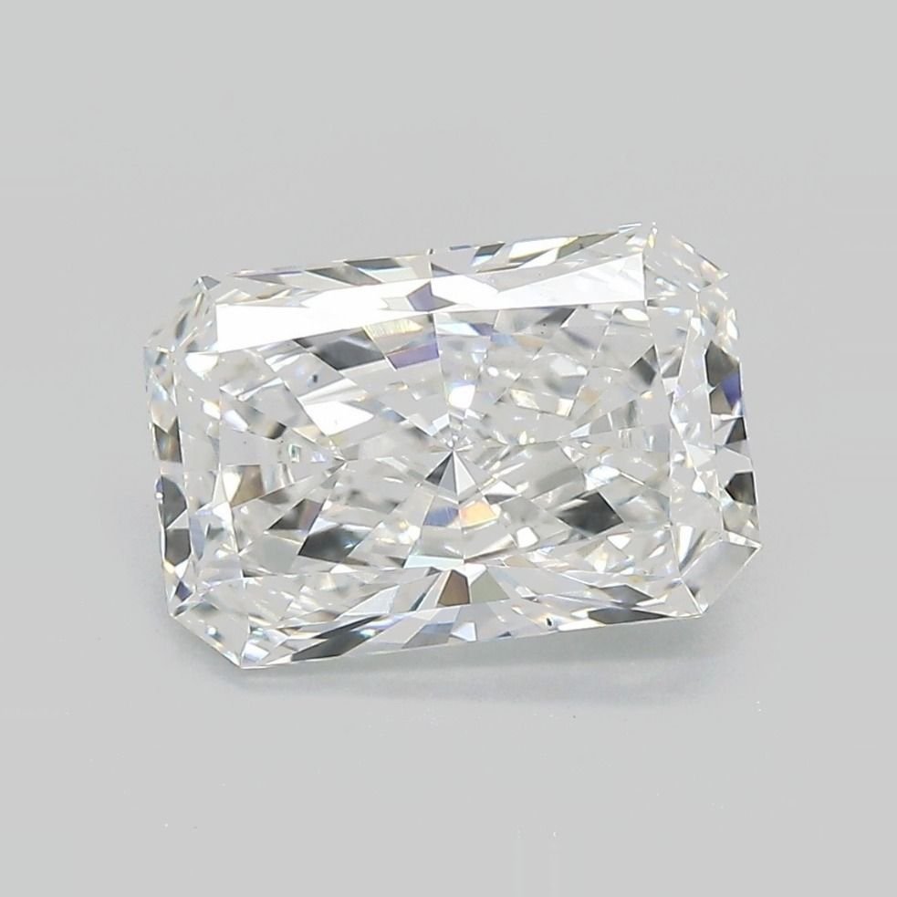 3.04ct F VS2 Rare Carat Ideal Cut Radiant Lab Grown Diamond