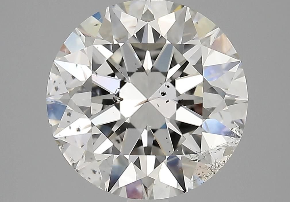 4.01ct I SI2 Rare Carat Ideal Cut Round Diamond