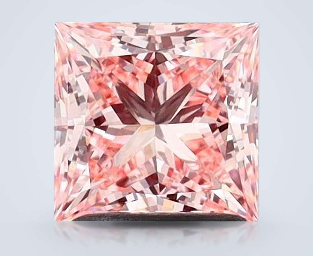 1.44 Ct. Fancy Intense Pink Princess Lab Diamond