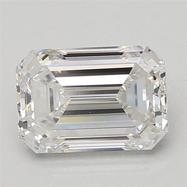 2.56ct F VS1 Excellent Cut Emerald Lab Grown Diamond