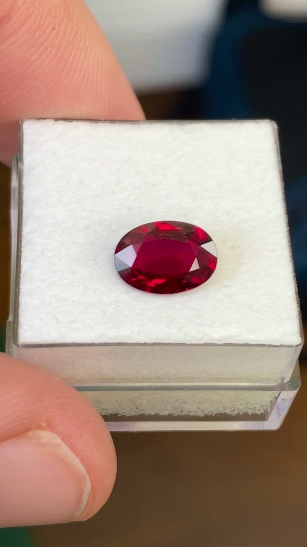 2.21 Carat Red Oval Ruby
