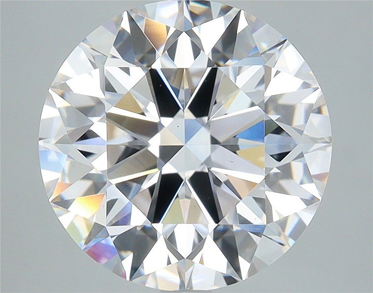 4.06ct F VS2 Rare Carat Ideal Cut Round Diamond