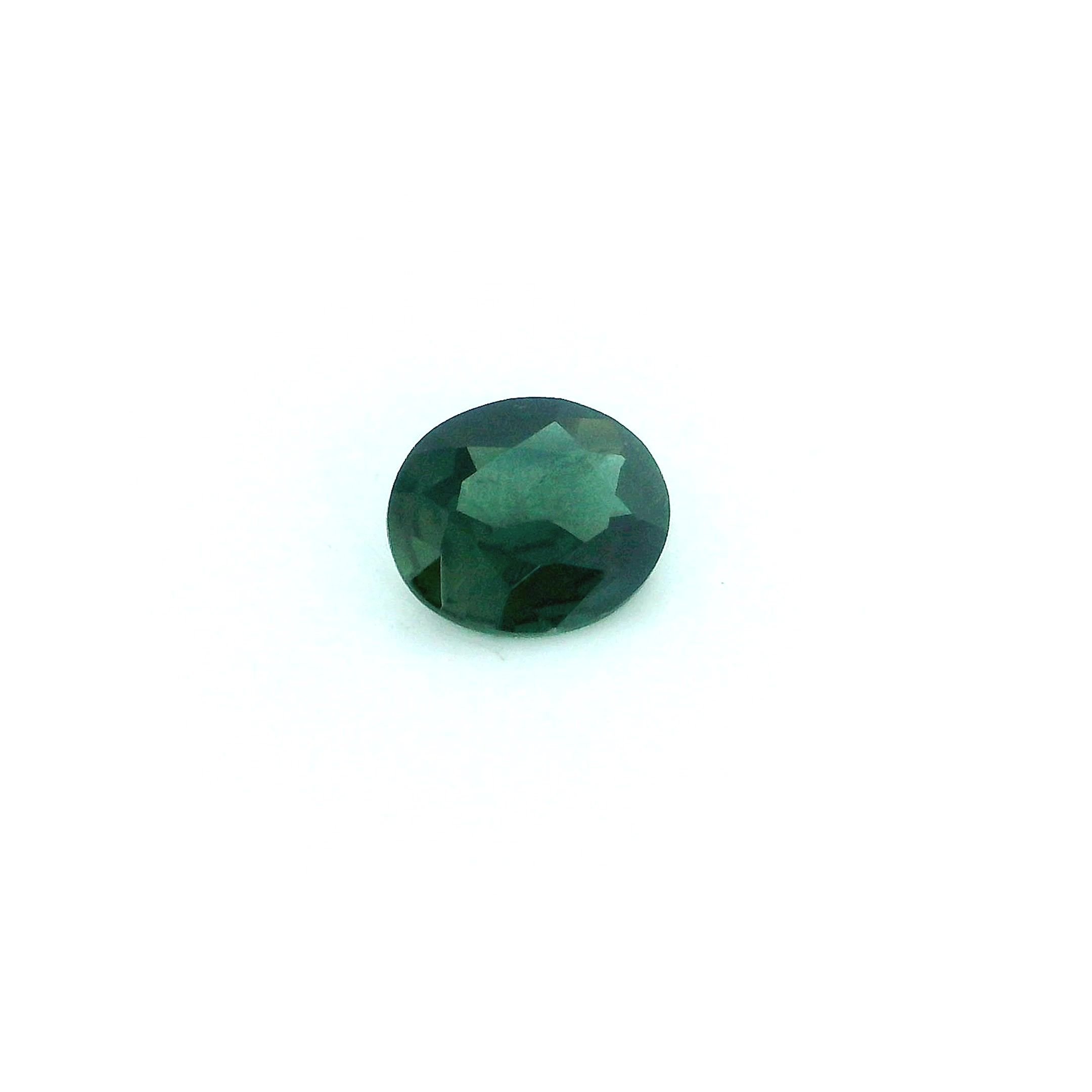 0.41 Carat Green Oval Sapphire