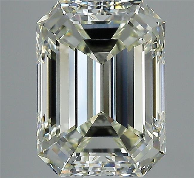 3.04ct K VVS2 Rare Carat Ideal Cut Emerald Diamond