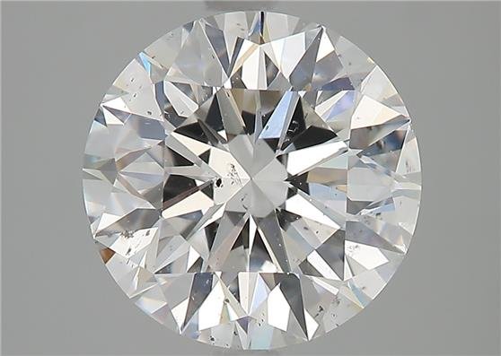 3.02ct E SI2 Rare Carat Ideal Cut Round Diamond