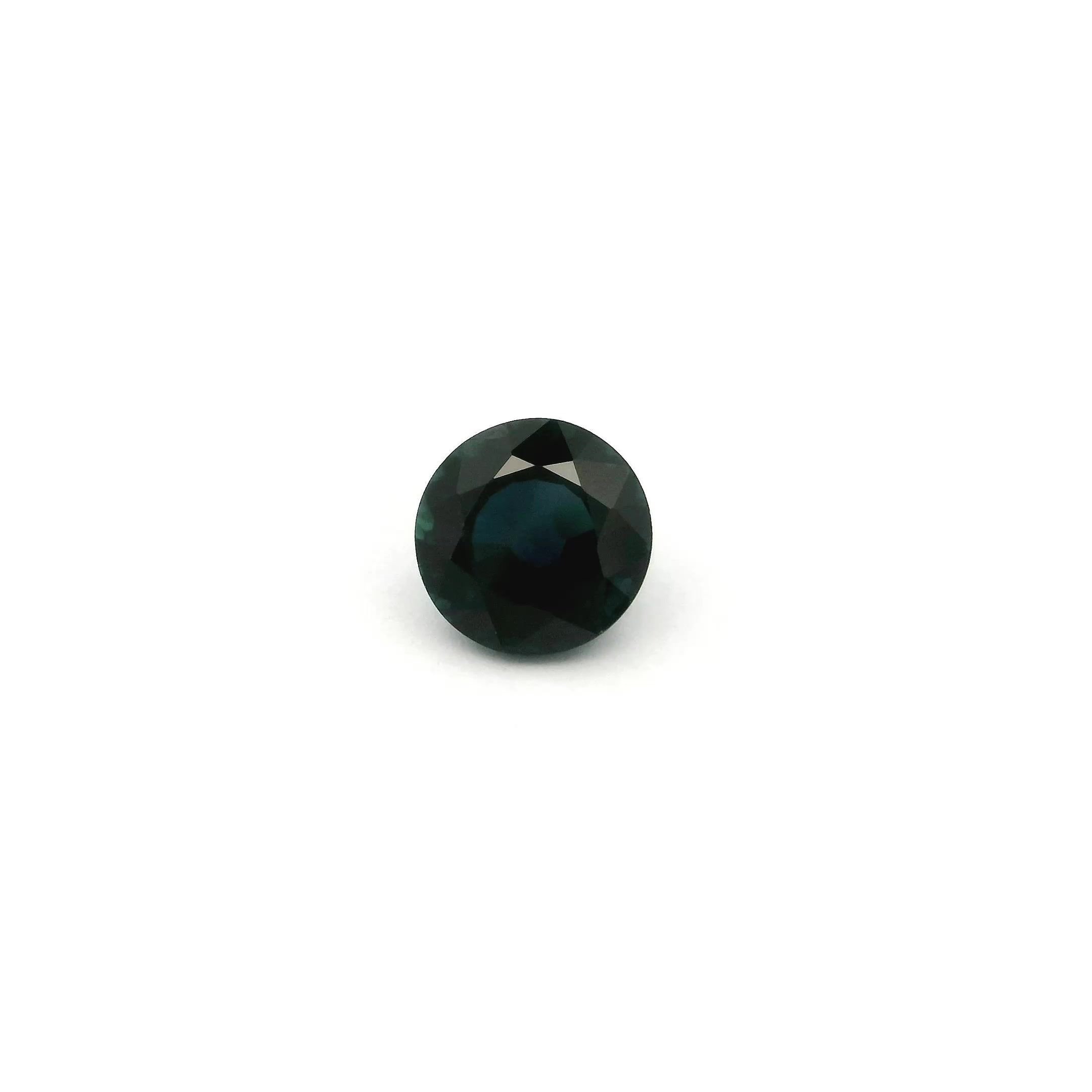 0.97 Carat Vivid Blue Round Sapphire
