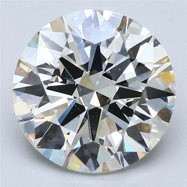 3.01ct K VS2 Rare Carat Ideal Cut Round Diamond