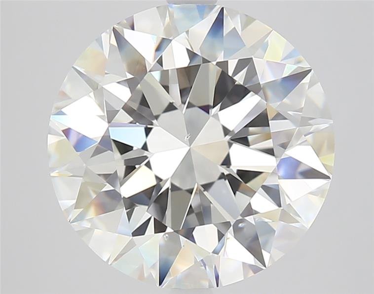 5.23ct H VS2 Rare Carat Ideal Cut Round Diamond