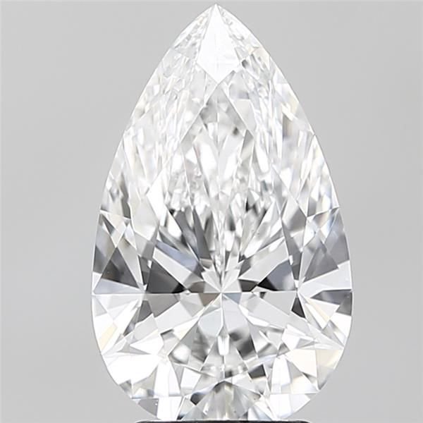 2.82ct D VS1 Rare Carat Ideal Cut Pear Lab Grown Diamond