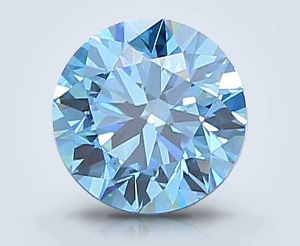 1.64 Ct. Fancy Vivid Blue Round Lab Diamond