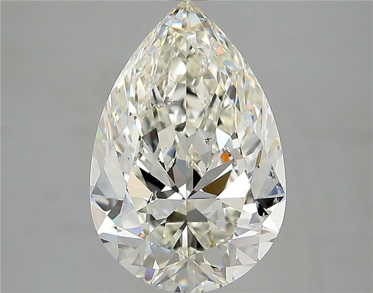 4.01ct J SI2 Rare Carat Ideal Cut Pear Diamond