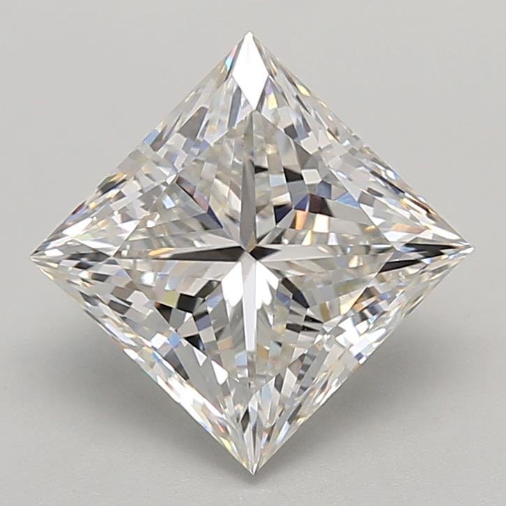 3.96ct F VS1 Rare Carat Ideal Cut Princess Lab Grown Diamond