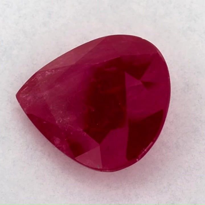 3.17 Carat Red Pear Ruby