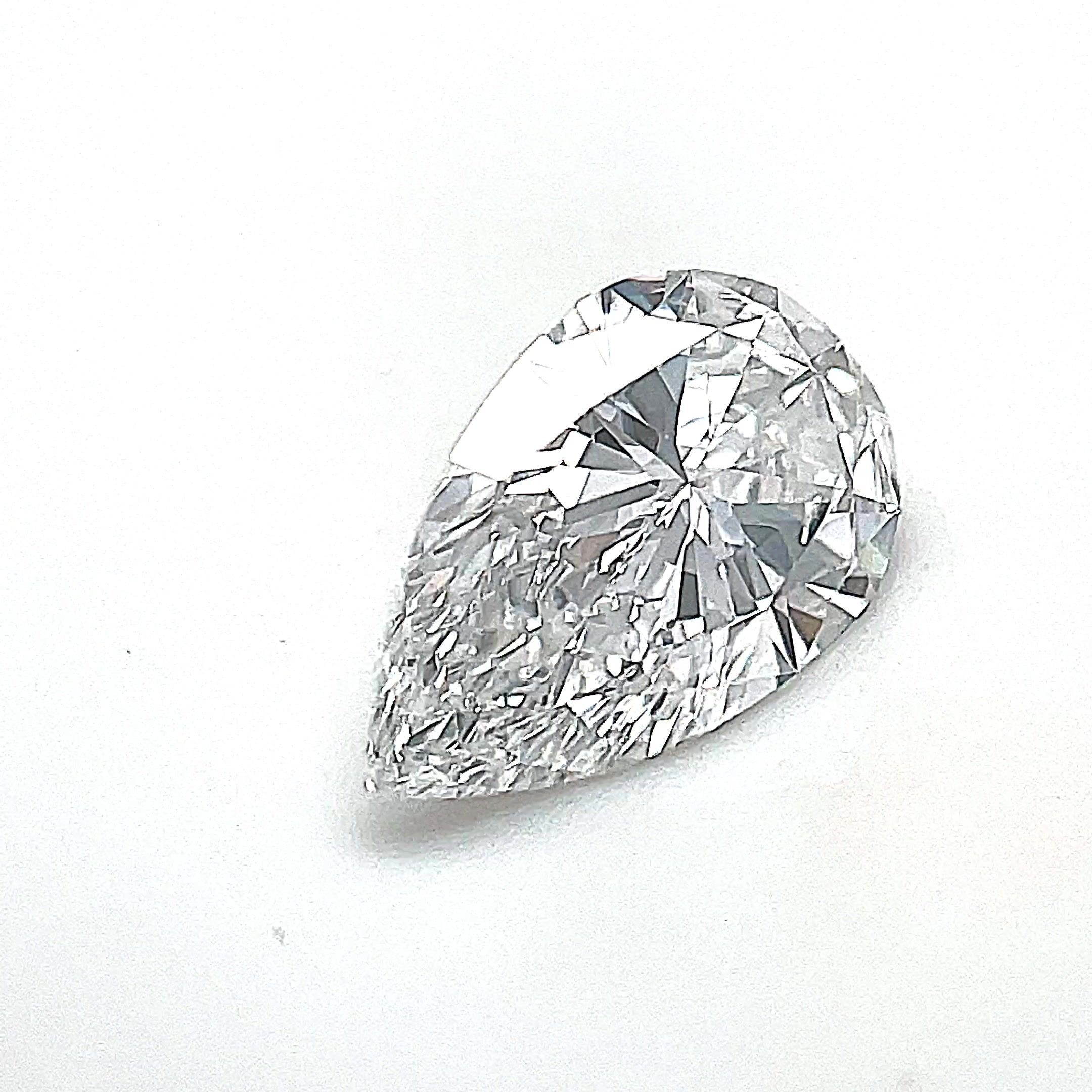 0.80ct E VVS2 Rare Carat Ideal Cut Pear Diamond