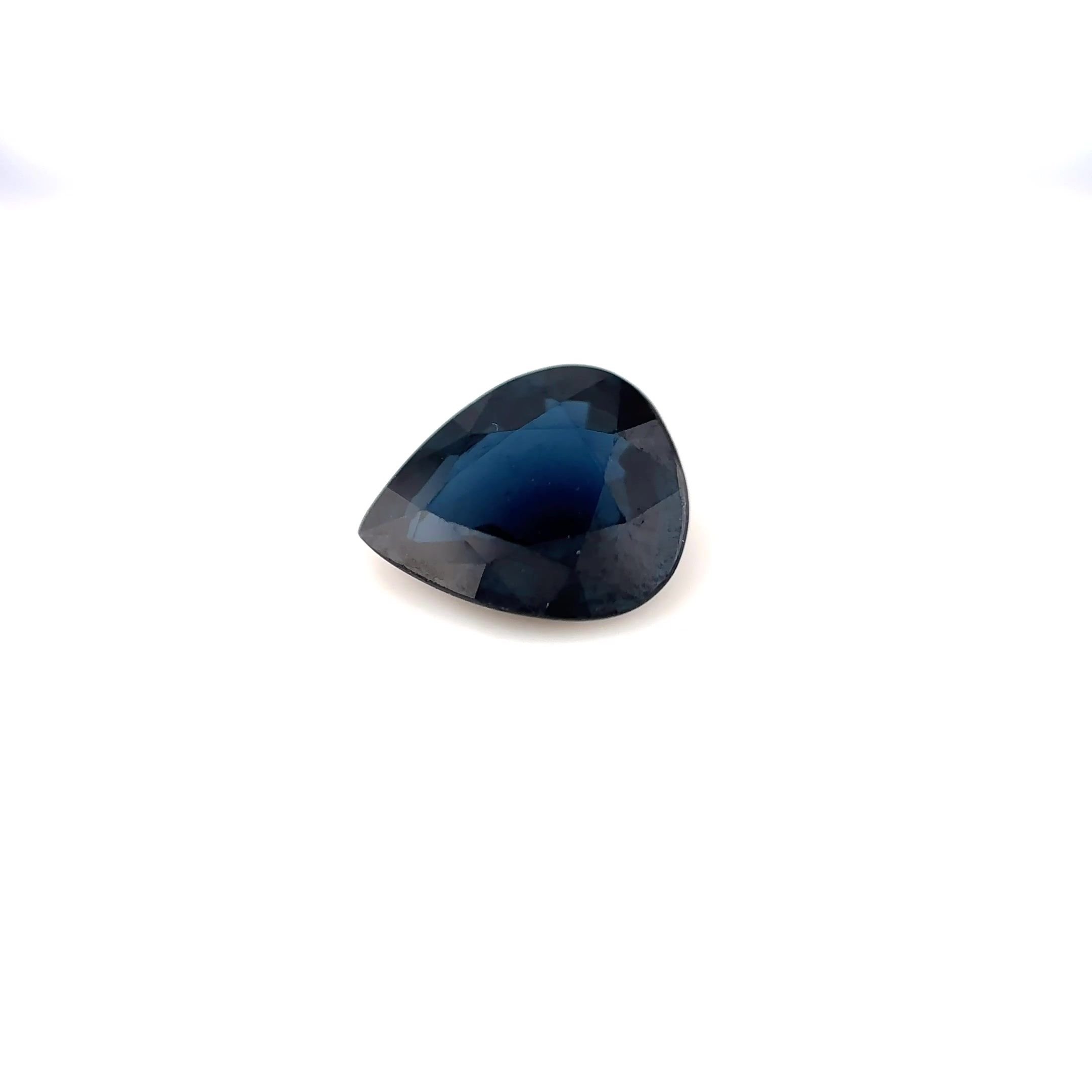2.55 Carat Blue Pear Sapphire