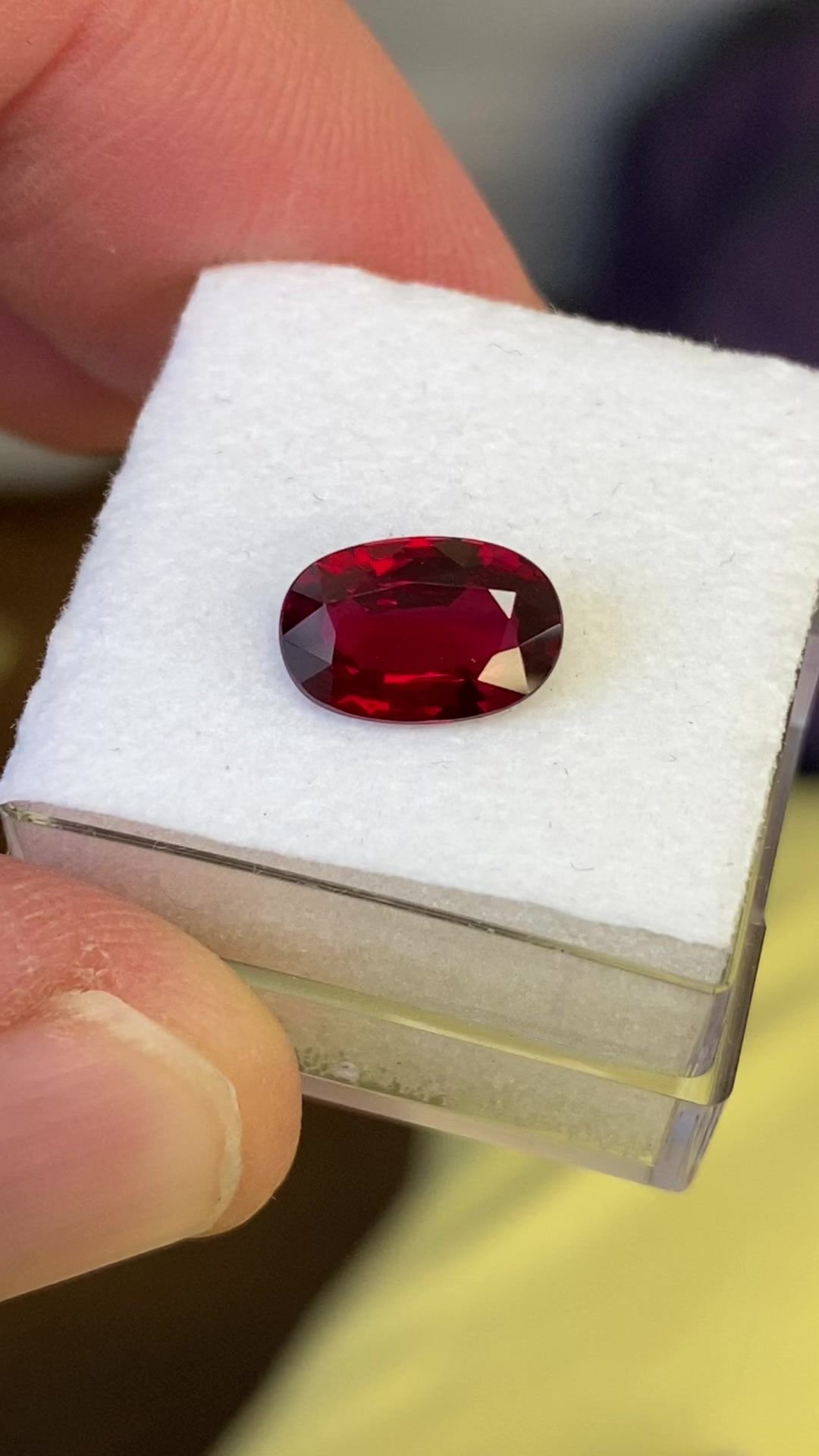 2.01 Carat Red Oval Ruby