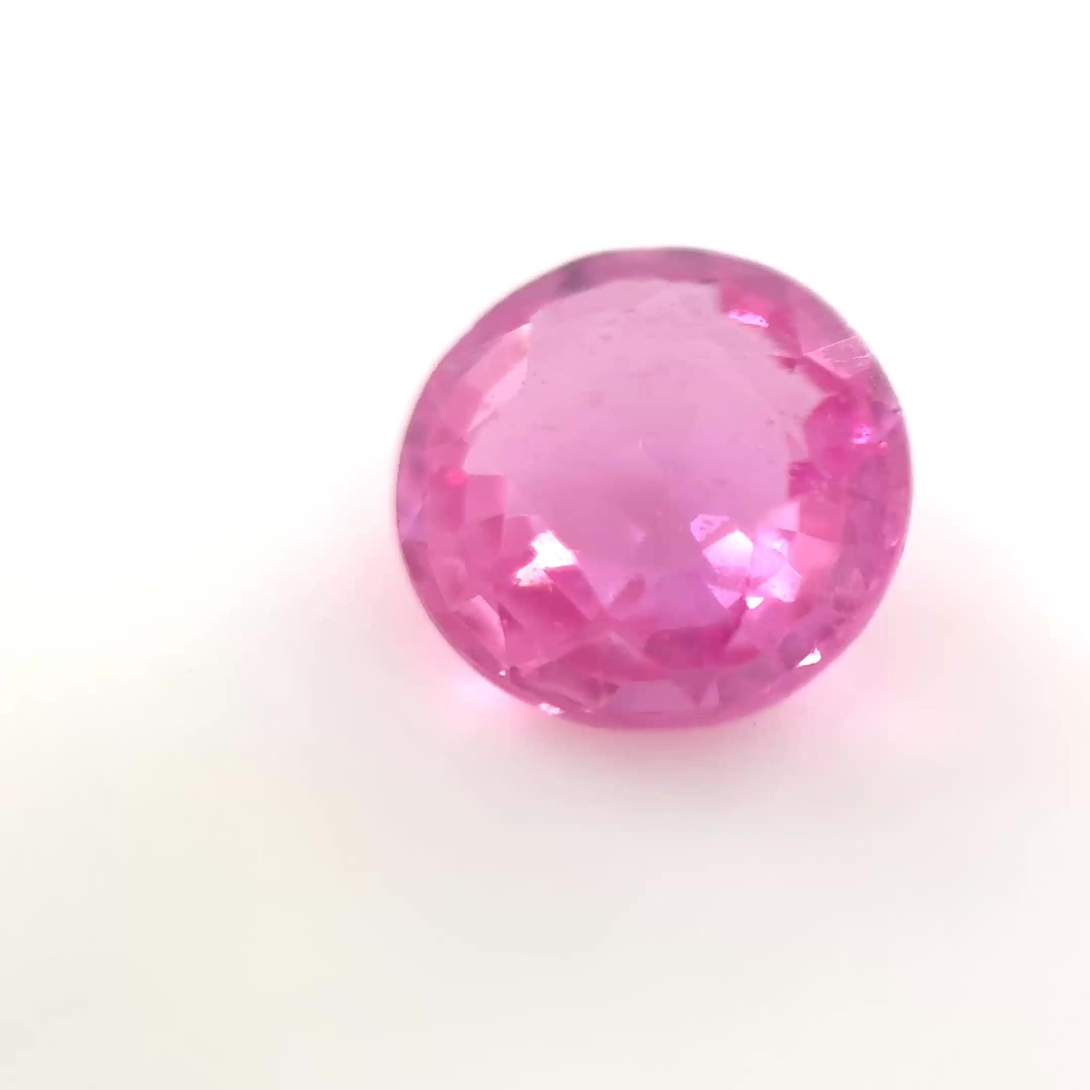 1.00 Carat Pink Round Sapphire