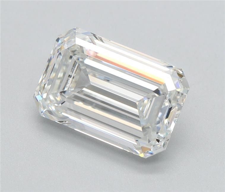 1.69ct F VS1 Rare Carat Ideal Cut Emerald Lab Grown Diamond