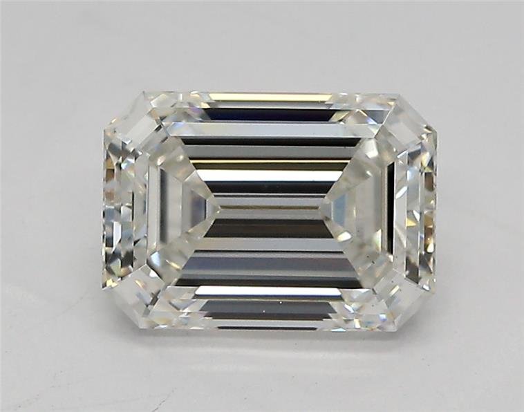 1.54ct F VS2 Rare Carat Ideal Cut Emerald Lab Grown Diamond