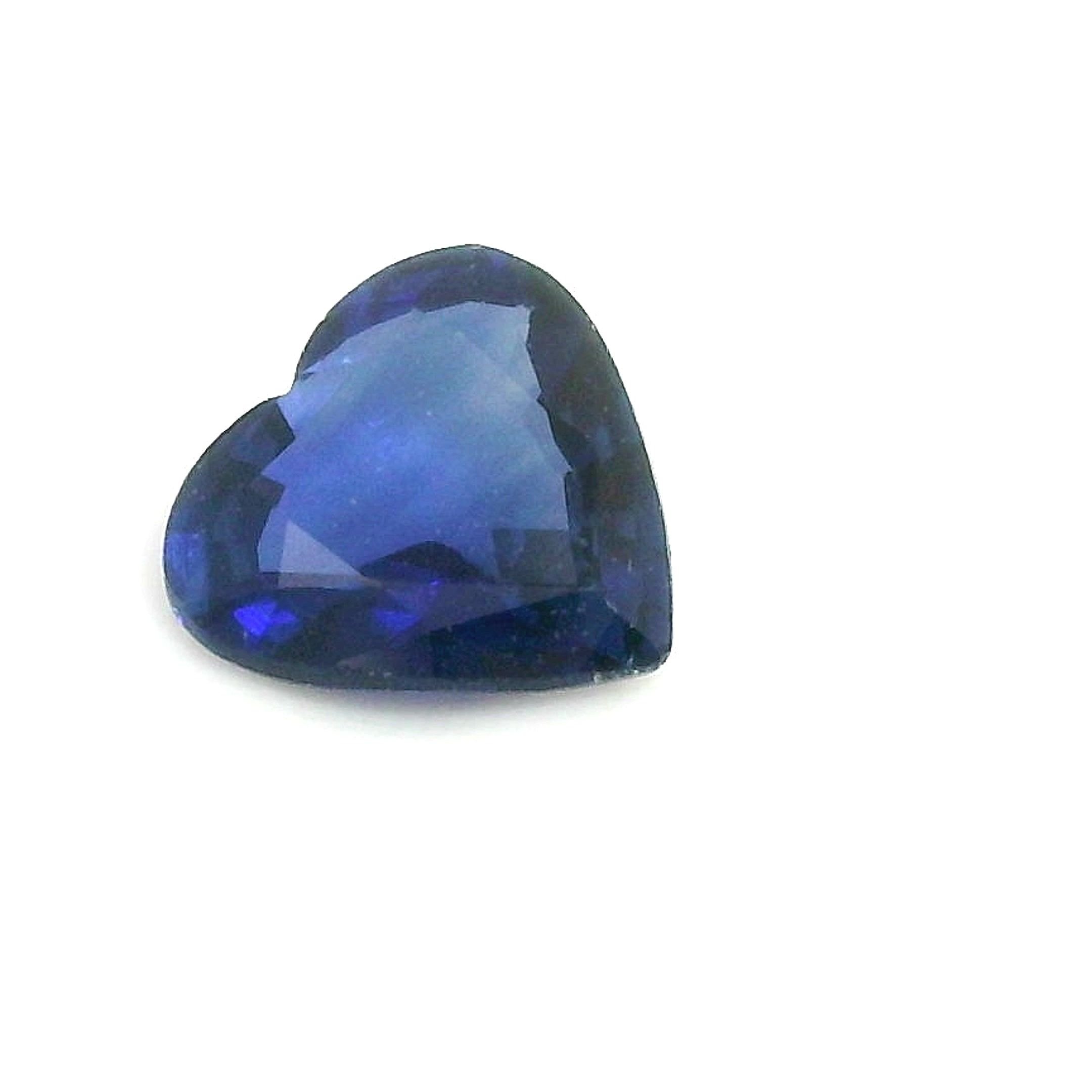 0.44 Carat Blue Heart Sapphire