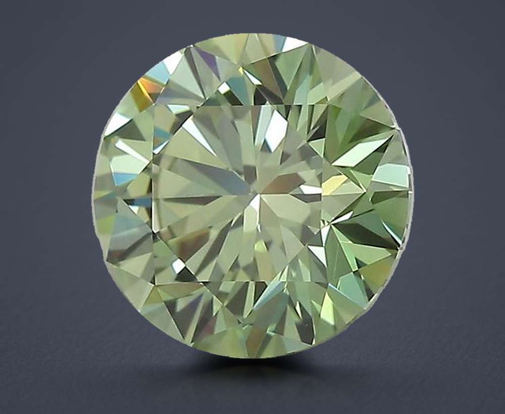 1.06 Ct. Fancy Intense Green Round Lab Diamond