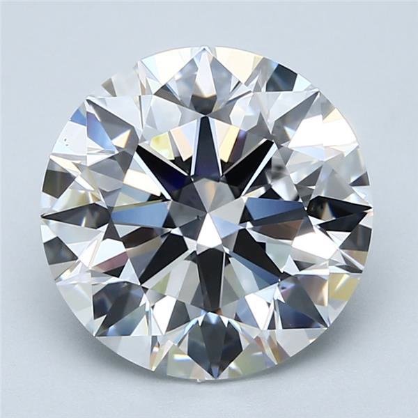 5.10ct D VS2 Rare Carat Ideal Cut Round Diamond